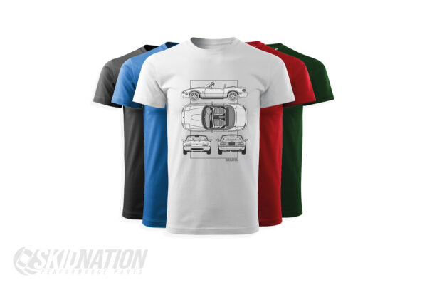 SkidNation MX-5 NA Blueprint T-shirts
