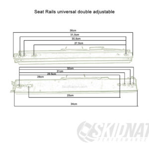 Seat Rails universal double adjustable