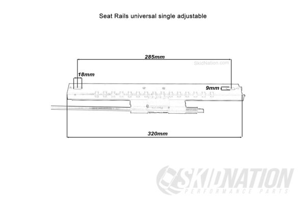 Seat Rails universal single adjustable