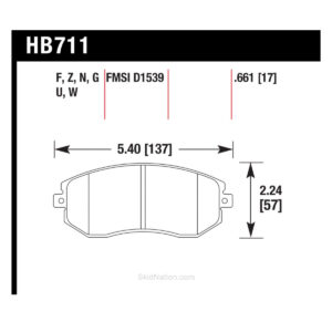 GT86/BRZ Hawk HP+ Performance Brake Pads