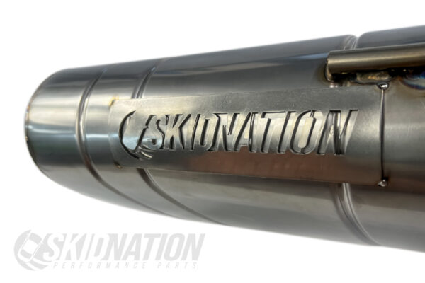 MX-5 NB Stainless Cat-Back Exhaust SkidNation Logo Detail