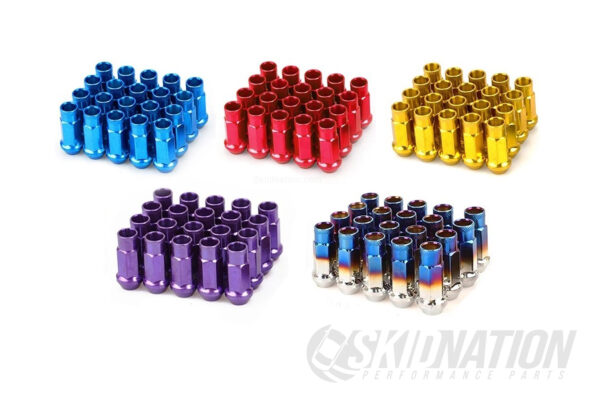 Extended Steel Wheel Lug Nuts Various Colours