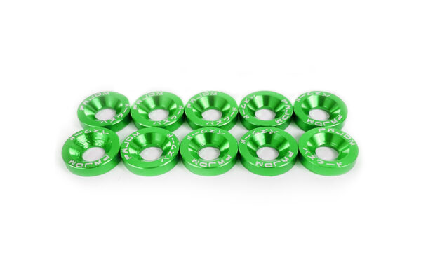 M6 Washers and Bolts Low Rise - Green