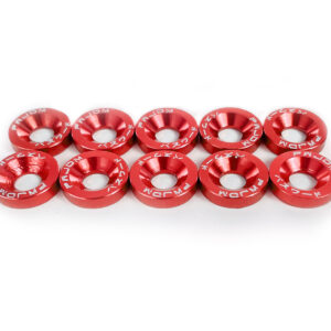 M6 Washers and Bolts Low Rise - Red