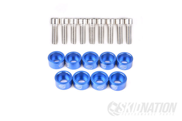 M8 Anodised Washers and Bolts – Blue