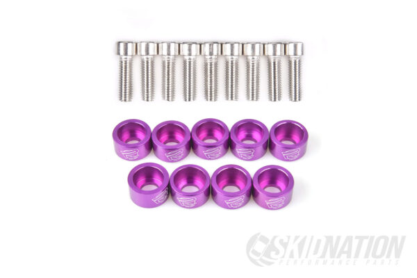 M8 Anodised Washers and Bolts – Purple