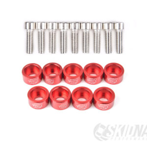 M8 Anodised Washers and Bolts – Red