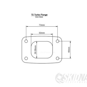 MX-5 1.8 Cast T25 Turbo Manifold Flange dimensions