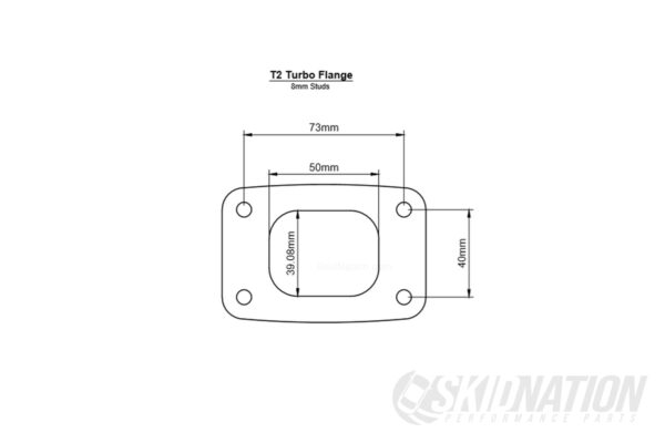 MX-5 1.8 Cast T25 Turbo Manifold Flange dimensions