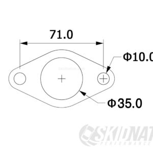 External wastegate flange dimensions