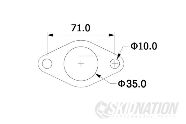 External wastegate flange dimensions