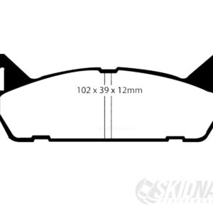 Mazda MX-5 NA/NB EBC Brake Pads – Blackstuff dimensions rear