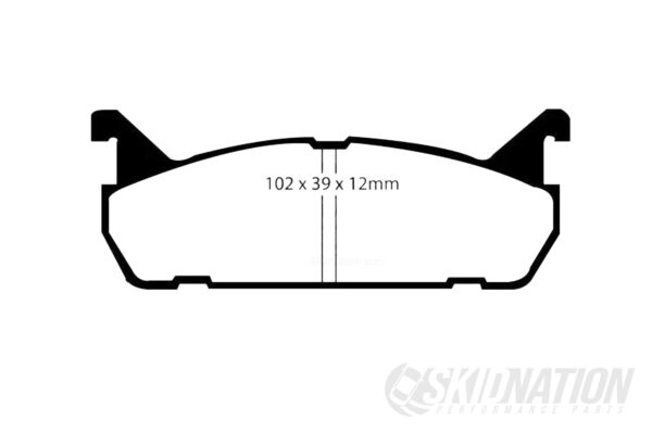 Mazda MX-5 NA/NB EBC Brake Pads – Blackstuff dimensions rear