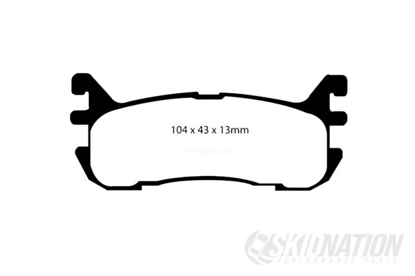 Mazda MX-5 NA/NB EBC Brake Pads – Blackstuff dimensions rear