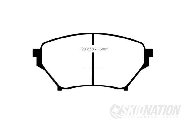 Mazda MX-5 NA/NB EBC Brake Pads – Blackstuff dimensions front