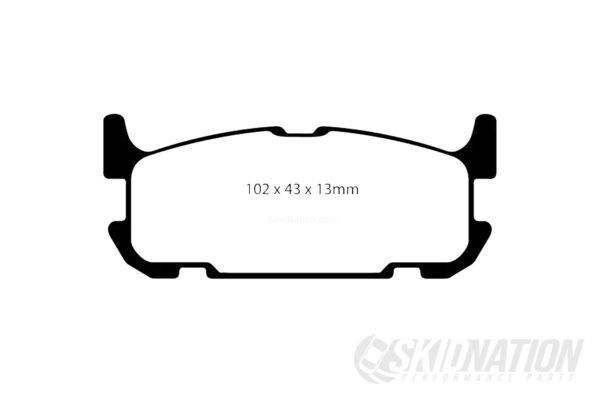 Mazda MX-5 NA/NB EBC Brake Pads – Blackstuff dimensions rear