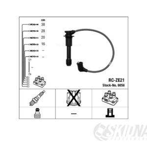 Mazda MX-5 NGK Ignition Leads – NA/NB diagram