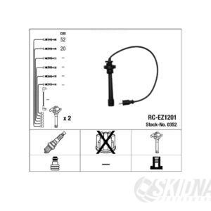 Mazda MX-5 NGK Ignition Leads – NBFL 1.8 VVT diagram