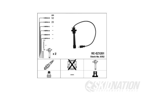 Mazda MX-5 NGK Ignition Leads – NBFL 1.8 VVT diagram