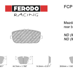 FCP1894H Ferodo DS2500 rear brake pads for Mazda MX-5 Miata