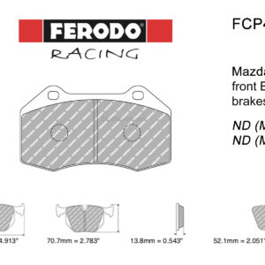 FCP4821H Ferodo DS2500 front brake pads for Mazda MX-5 Miata