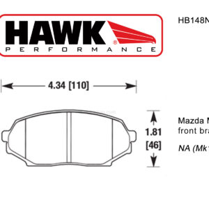 Hawk HB148N.560 front brake pads Mazda MX-5