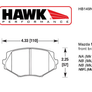 Hawk HB149N.505 front brake pads Mazda MX-5