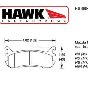 Hawk HB159N.492 rear brake pads Mazda MX-5