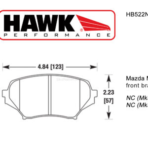 Hawk HB522N.565 front brake pads Mazda MX-5