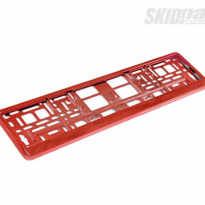 Licence plate frame red metallic
