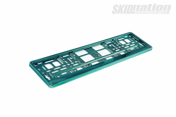 Licence plate frame turquoise metallic