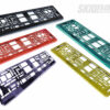Colored licence plate frames