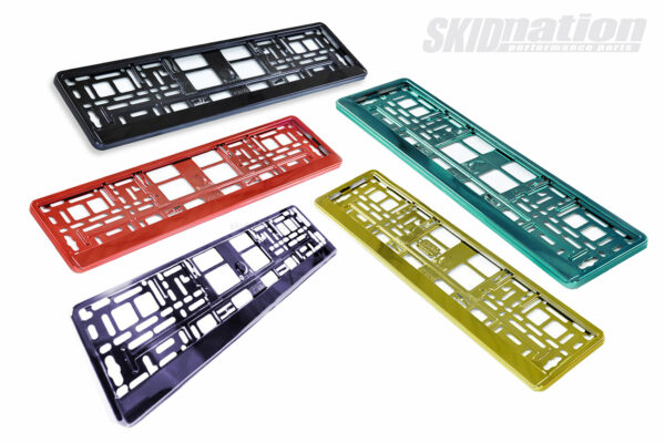 Colored licence plate frames