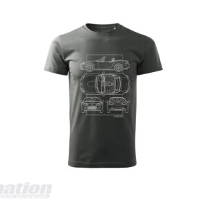 MX-5 NC SkidNation T-shirt blueprint gray