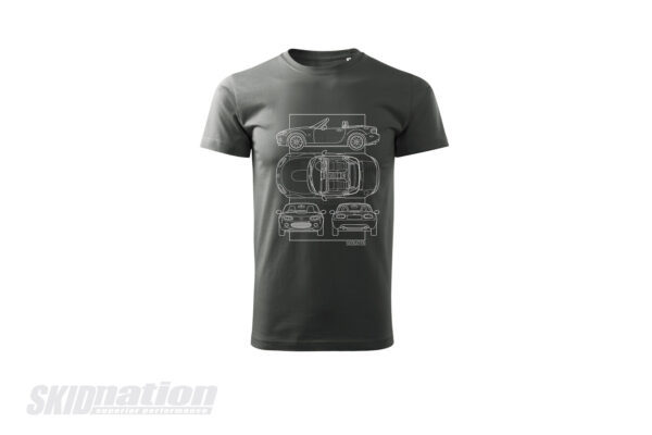 MX-5 NC SkidNation T-shirt blueprint gray
