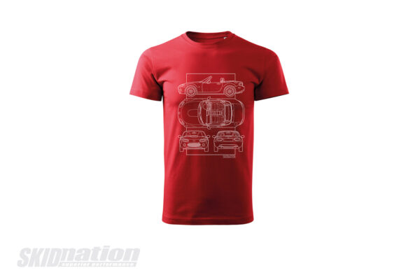 MX-5 NC SkidNation T-shirt blueprint red