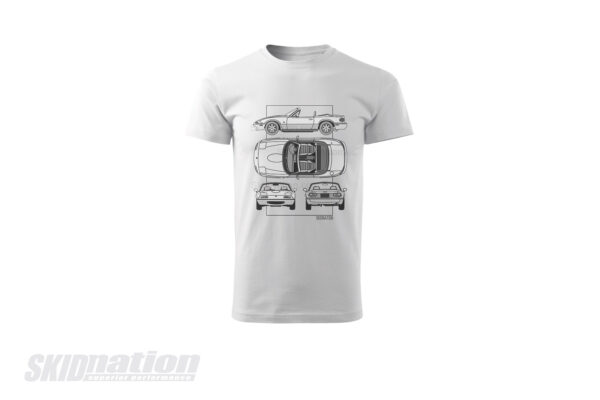 MX-5 NA SkidNation T-shirt blueprint white