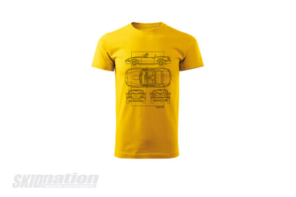 MX-5 NA SkidNation T-shirt blueprint yellow