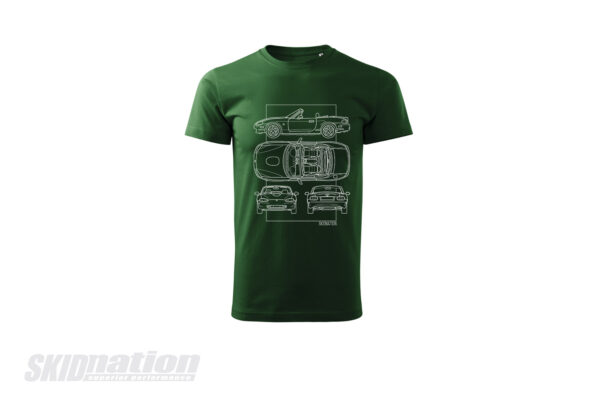 MX-5 NB SkidNation T-shirt blueprint green