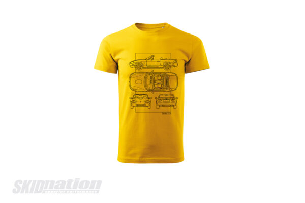 MX-5 NB SkidNation T-shirt blueprint yellow