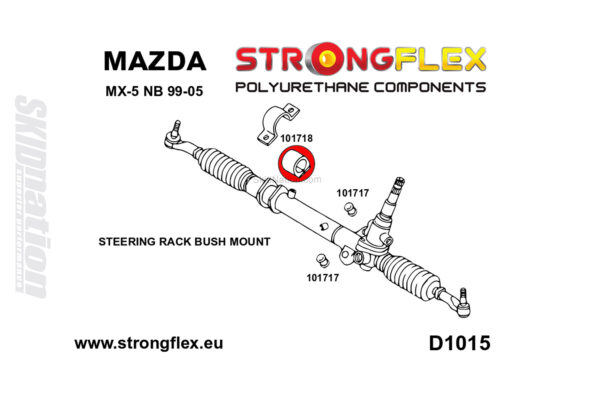 Mazda MX-5 Miata steering rack polyurethane bushing 1