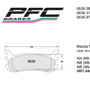 PFC 0636 rear-brake pads Mazda MX-5 Miata